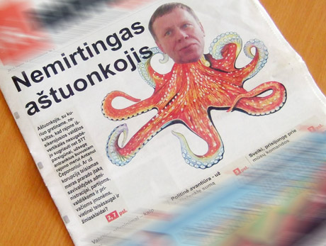 Aštuonkojo įvaizdis išspyrė iš partijos Aštuonkojo įvaizdis išspyrė iš partijos